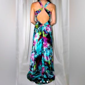 Betsy & Adam Maxi Dress Open Back Size 4
